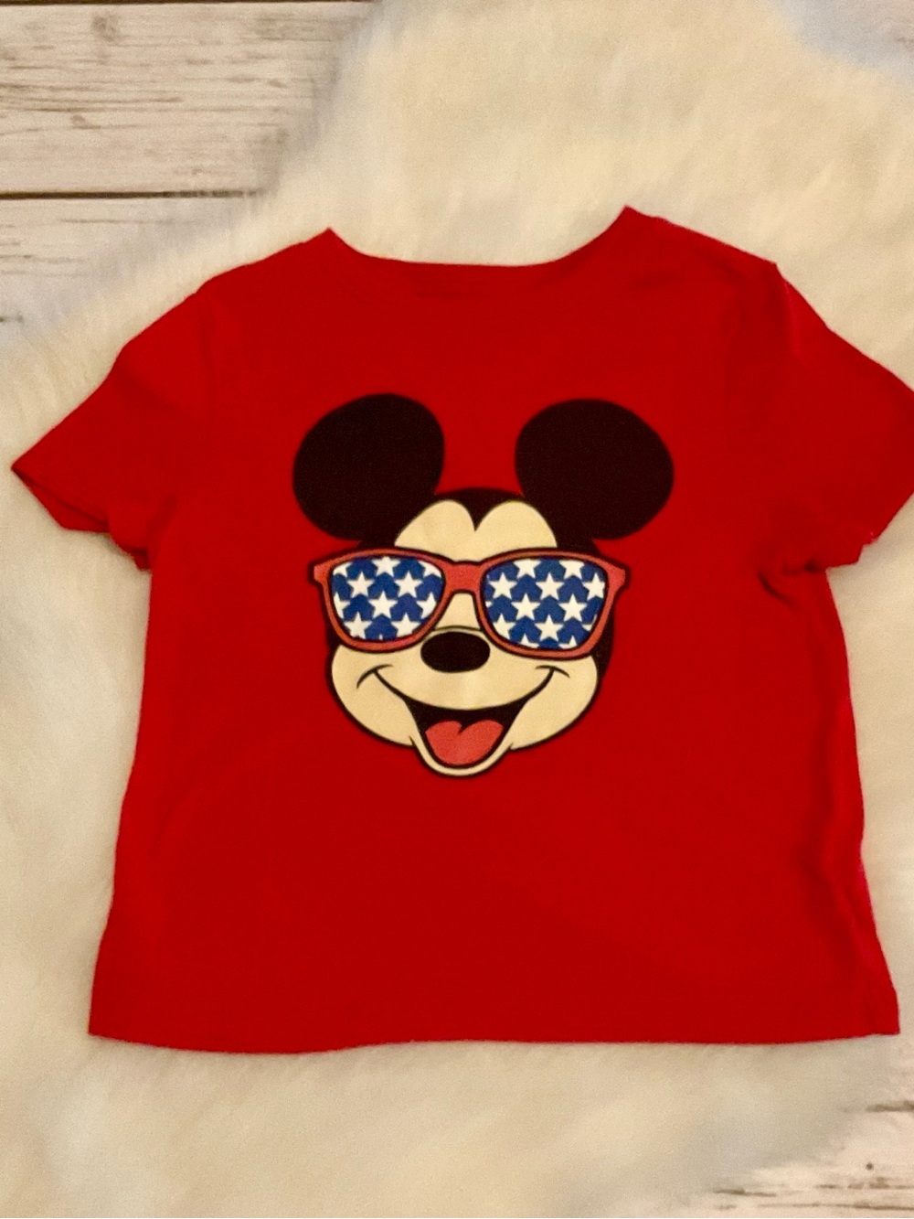 Mickey Mouse 3T Patriotic 4th of July Red White Blue Tshirt Shirt Boy or Girl